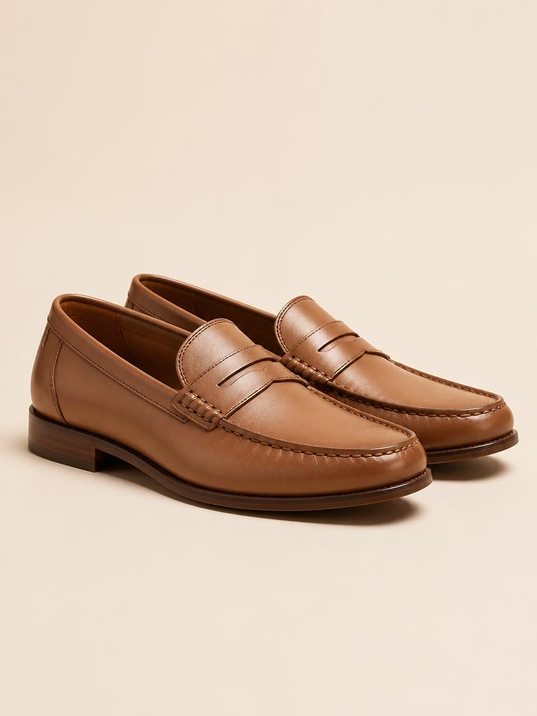 Leather loafers